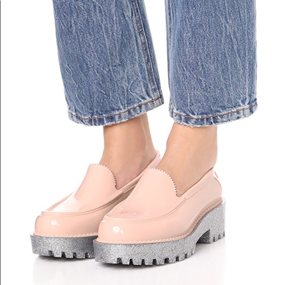 MELISSA GLOSSY GLITTER LOAFERS